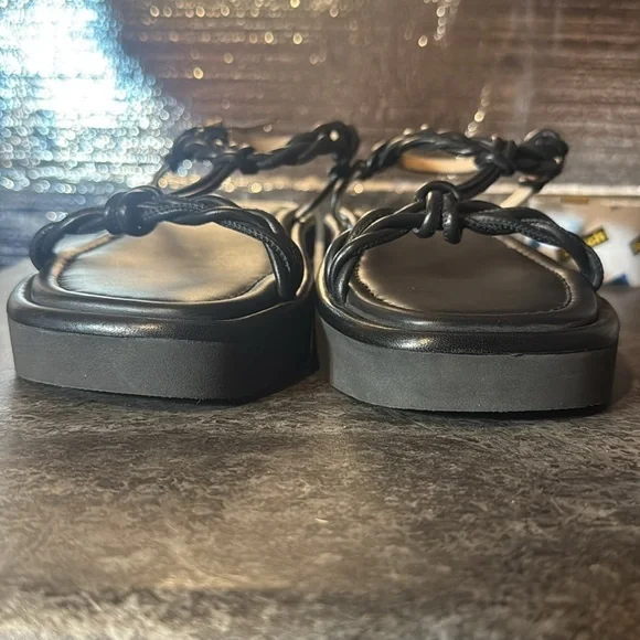 Stuart Weitzman Calypso Lift Leather Platform Sandals. Size 9.5 B - Picture 3 of 6